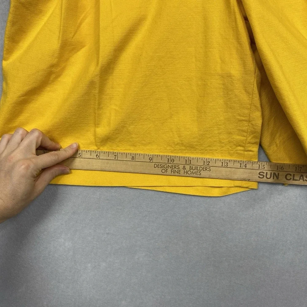 Banana Republic Mens 34 Athletics Shorts Yellow Pleated Bermuda Chino NWT